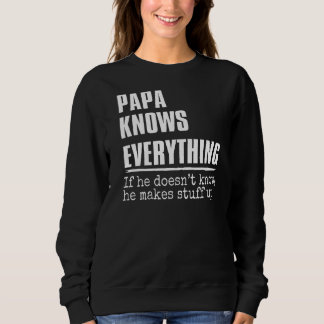 Mens Papa Knows Everything  60th   Father's Day Sweatshirt