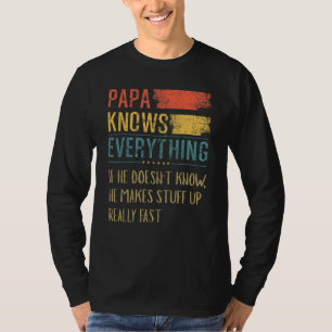 Mens Papa Knows Everything If He Doesnt Know He Ma T-Shirt