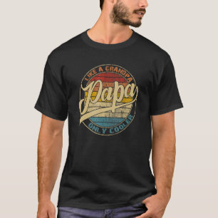 Mens Papa like a Grandpa Only Cooler Dad Papa Defi T-Shirt