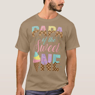 Mens Papa Of The Sweet One Ice Cream 1st First Bir T-Shirt