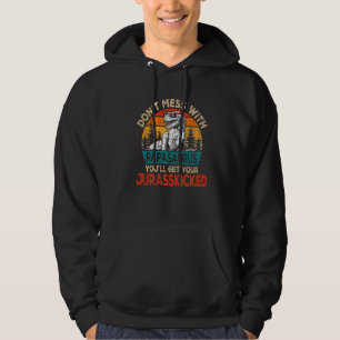Mens Papa Rex Saurus Father's Day Christmas Dinos Hoodie