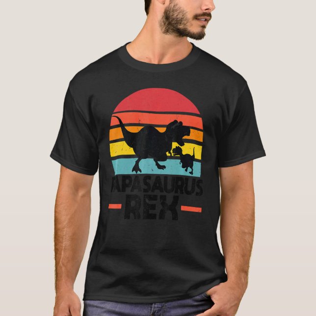 Mens Papasaurus Rex Father T-Shirt (Front)