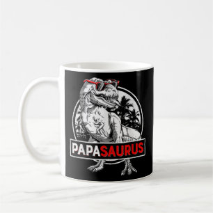 Mens Papasaurus T Rex Dinosaur Funny Father's Day Coffee Mug