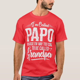 Mens Papo Teefrom Grandchildren Funny Grandfather T-Shirt