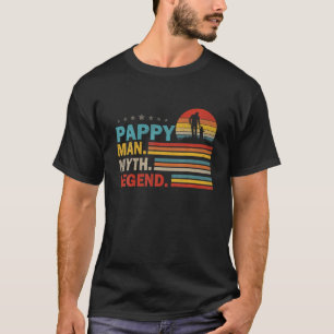 Mens Pappy Man Myth Vintage Pappy Legend Fathers D T-Shirt