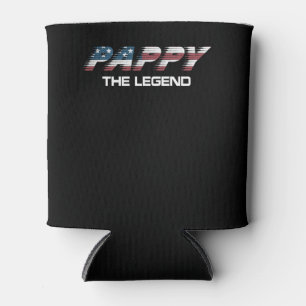 Men's Pappy The Legend America Flag Can Cooler