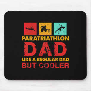 Mens Paratriathlon father athlete with disabilitie Mouse Pad