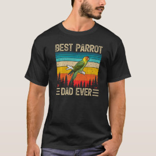 Mens Parrot Bird Vintage Best Parrot Dad Ever Fat T-Shirt