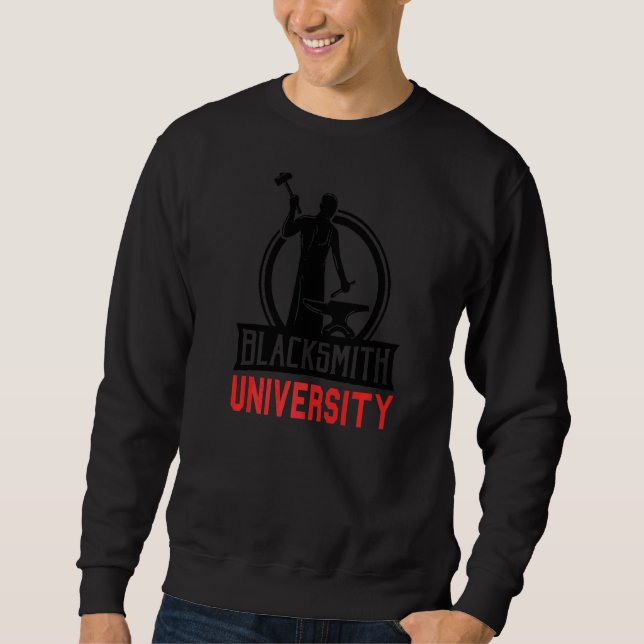 Mens  Patriotic American Blacksmith Forge Hammer A Sweatshirt (Front)
