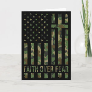 Men's Patriotic Christian Faith Over Fear American Card