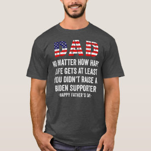 Mens Patriotic Dad Father's Day American Flag Clot T-Shirt