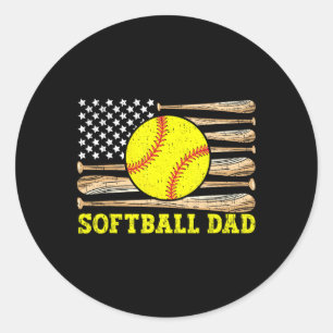 Mens Patriotic Fathers Day Us Flag Gifts For Dad M Classic Round Sticker