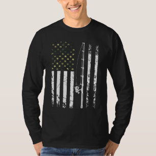 Mens Patriotic Fishing Camouflage Usa Flag Bass Fi T-Shirt