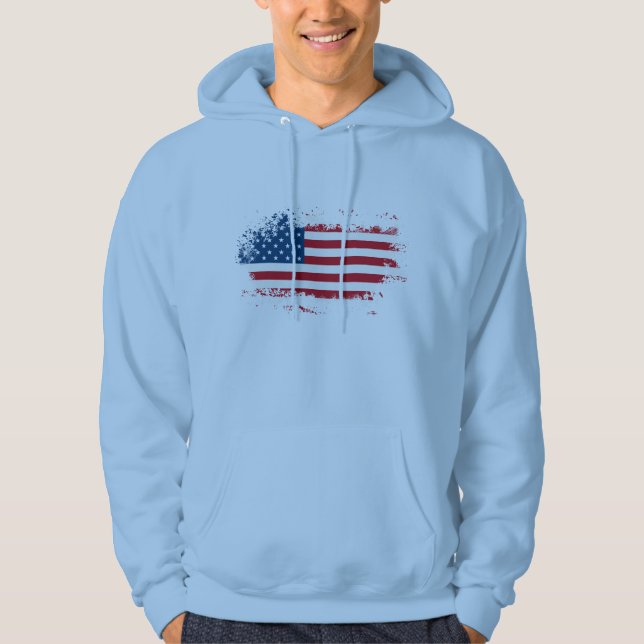 Men's Patriotic Hoodie (Front)