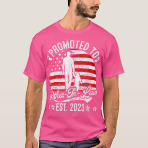 Mens Patriotic Promoted To FatherInLaw Est 2023 Am T-Shirt