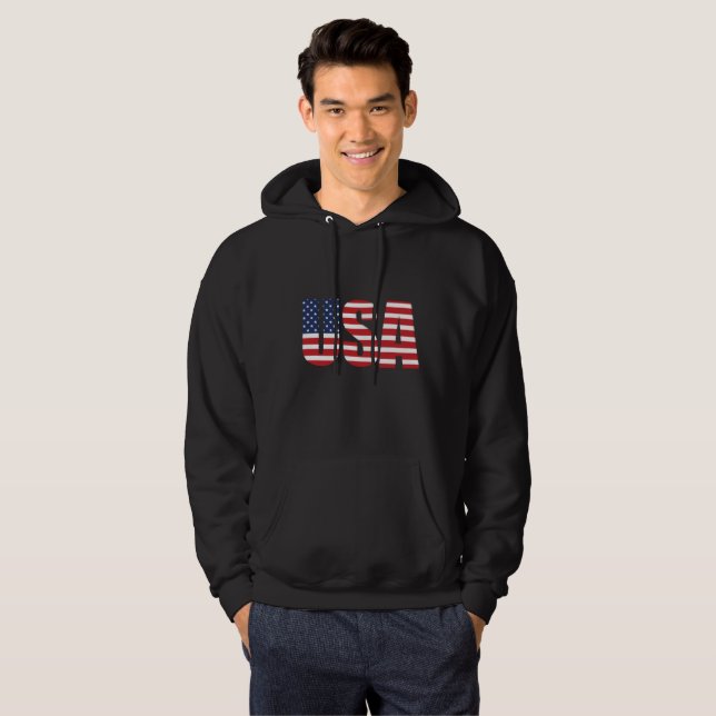 Men's Patriotic Pullover Hoodie (Front Full)