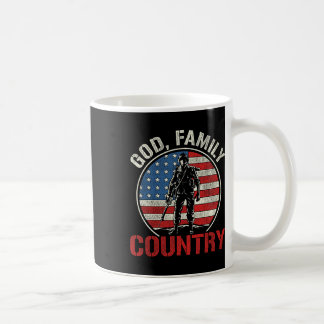 Mens Patriotic Soldier Us Flag Army United States  Coffee Mug
