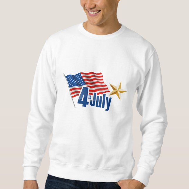 Men's Patriotic Sweatshirt-July 4th Sweatshirt (Front)