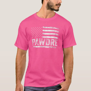 Mens Pawdre Us Flag Dog Paw Best Dog Dad Ever Dog T-Shirt