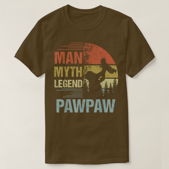 Mens Pawpaw Myth Legend  For Mens & Dad Funny Fath T-Shirt (Design Front)