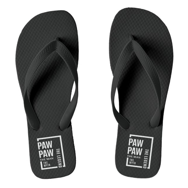 Mens Pawpaw The Man The Myth The Legend Gift Jandals (Footbed)