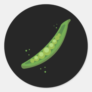 Mens Pea Pod Couple Outfit Matching Clothes Funny Classic Round Sticker