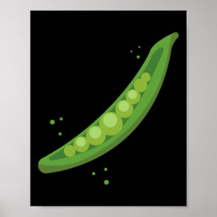 Mens Pea Pod Couple Outfit Matching Clothes Funny Poster