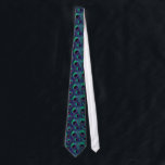 Men's Peacock Feather Tie - Green Teal Purple Blue<br><div class="desc">Unique, fashion-forward, men's tie features a repeating pattern of genuine peacock feather eyes in shades of medium to dark green, teal, purple, blue, and hot pink. Peacock feathers incorporated into fashions are all the rage right now, and this is a unique tie that is perfect to wear for peacock feather...</div>