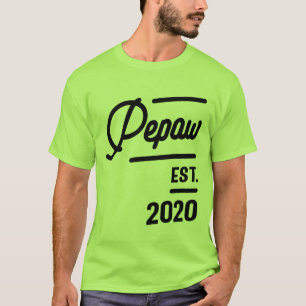 Mens Pepaw Est 2020 - Dad Gift T-Shirt