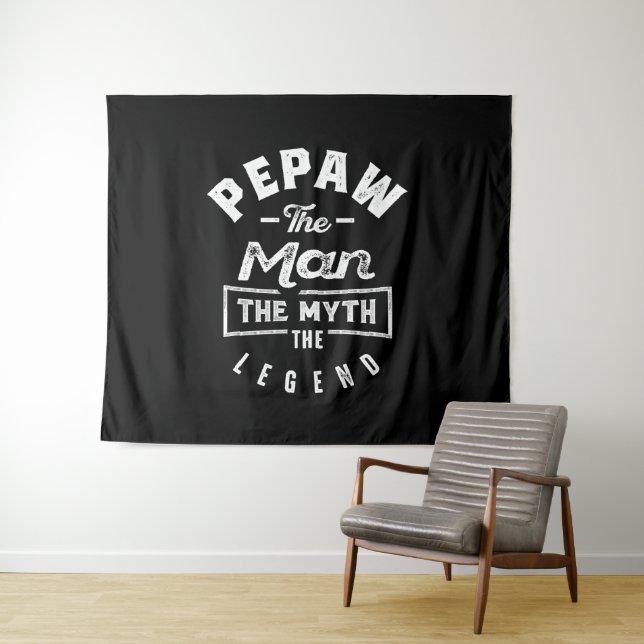 Mens Pepaw The Man The Myth The Legend Gift Tapestry (In Situ (Horizontal))