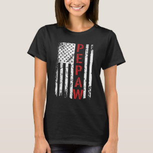 Mens Pepaw  Vintage Us American Flag  For Dad Papa T-Shirt