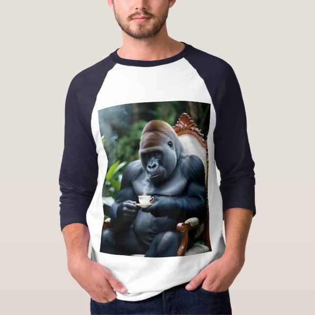 Mens Perfect Tshirts Design of Gorilla new look (Front)