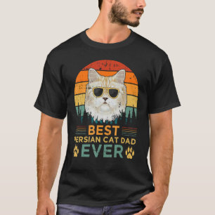 Mens Persian Cat Vintage Best Persian Cat Dad Fat T-Shirt
