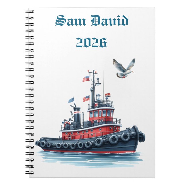 Men's Personalised 2026 Spiral Photo Notebook (Front)