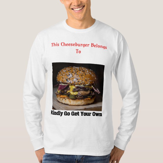 Men's Personalised Cheeseburger T Shirt (Front)