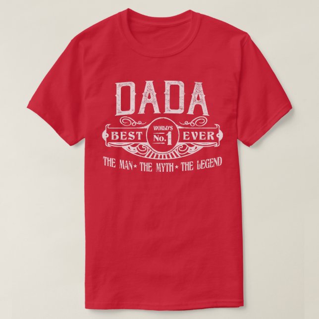 Mens Personalised Dada Best No  T-Shirt (Design Front)