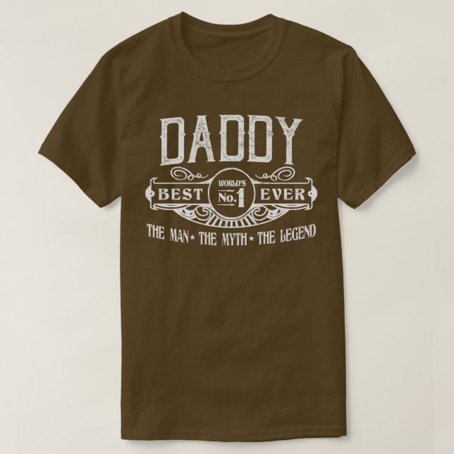 Mens Personalised Daddy Best No  T-Shirt (Design Front)