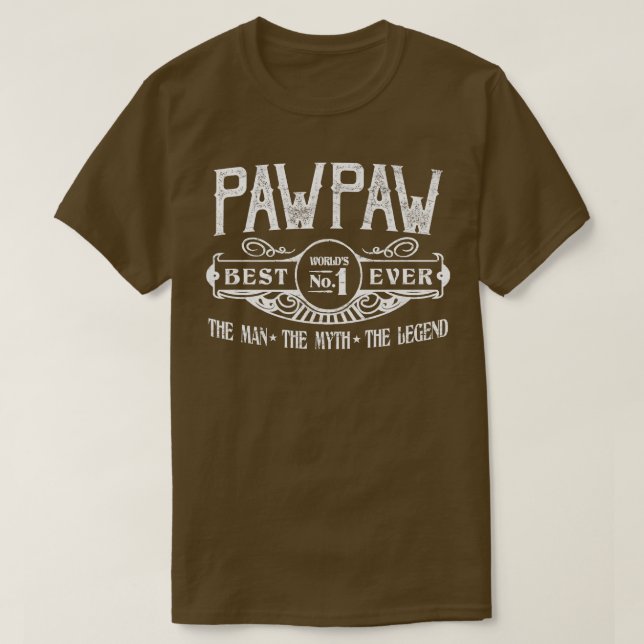 Mens Personalised Pawpaw Best No  T-Shirt (Design Front)