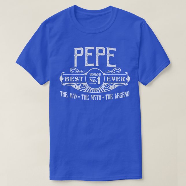Mens Personalised Pepe Best No  T-Shirt (Design Front)