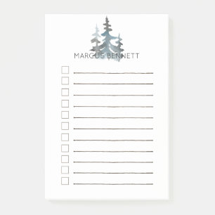 Men's Personalised To Do List Evergreen Post-it Notes