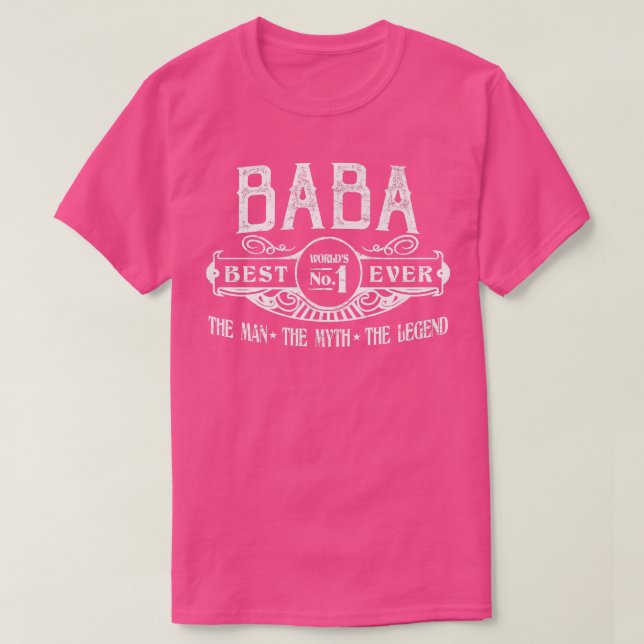 Mens Personalized Baba Best No  T-Shirt (Design Front)