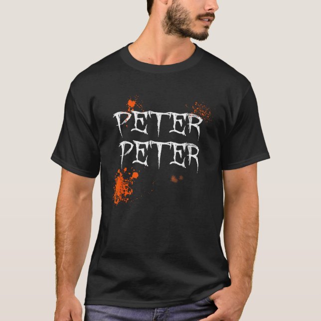 Mens Peter Peter Pumpkin Eater Halloween Couples C T-Shirt (Front)