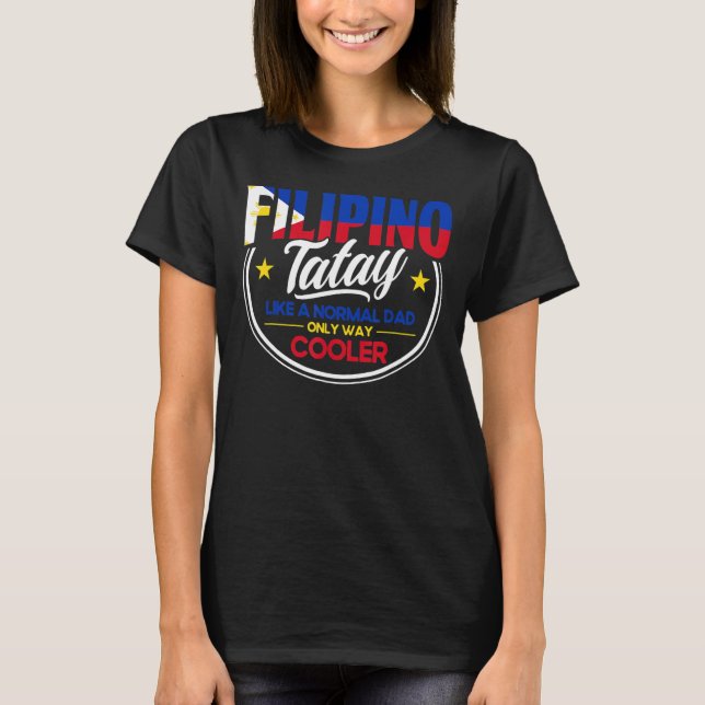 Mens Philippine Flag Filipino Tatay Dad Pinoy Fili T-Shirt (Front)