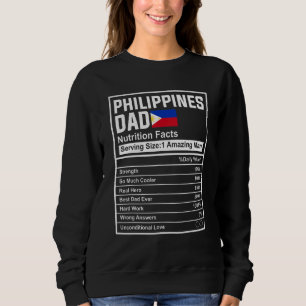 Mens Philippines Dad Nutrition Facts Father's Day  Sweatshirt