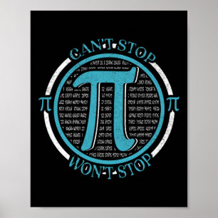 Mens Pi Day Womens Girls Pi Mathematics Funny Geek Poster