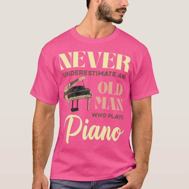 Mens Pianist Retired Piano Player Musician Retirem T-Shirt (Front)