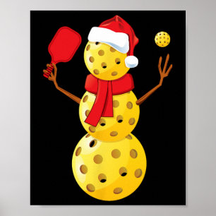 Mens Pickleball Christmas Shirt Funny Pickleball S Poster