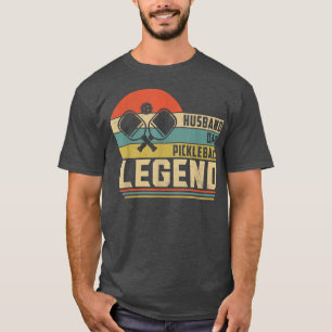 Mens Pickleball Funny Husband Dad Legend Vintage F T-Shirt