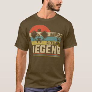 Mens Pickleball Funny Husband Dad Legend Vintage F T-Shirt