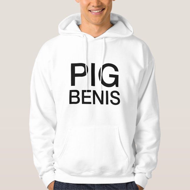 Mens PIG BENIS Hoodie (Front)